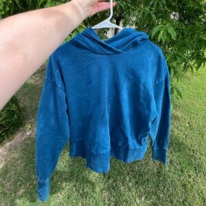 JOYLAB Acid Wash Cropped Hoodie